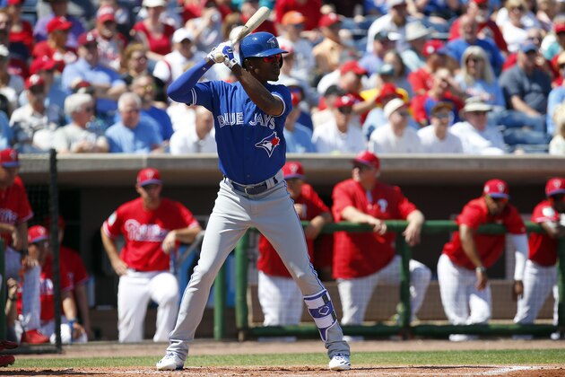 CLEARWATER, FL - MARCH 09:  Melvin Upton Jr. #7 of the Toronto Blue Jays in action against the Philadelphia Phillies at Spectrum Field on March 9, 2017 in Clearwater, Florida. (Photo by Justin K. Aller/Getty Images)