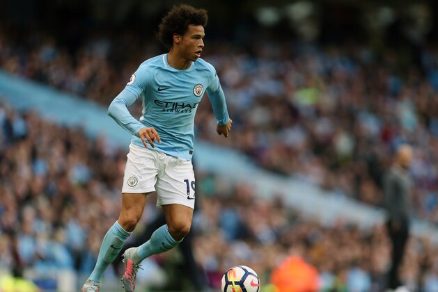 MANCHESTER, ENGLAND - OCTOBER 14: Leroy Sane of Manchester City during the Premier League match between Manchester City and Stoke City at Etihad Stadium on October 14, 2017 in Manchester, England. (Photo by James Baylis - AMA/Getty Images)