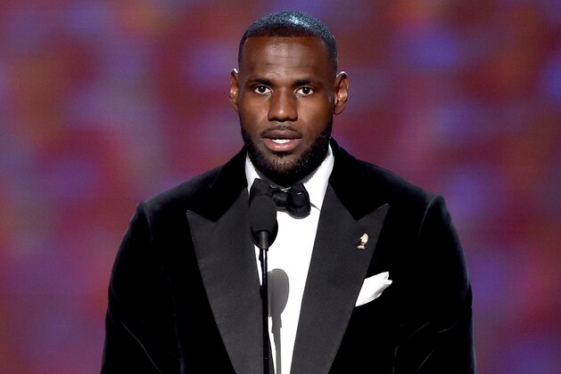 LOS ANGELES, CA - JULY 15:  NBA player LeBron James speaks onstage during The 2015 ESPYS at Microsoft Theater on July 15, 2015 in Los Angeles, California.  (Photo by Kevin Winter/Getty Images)
