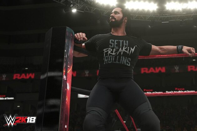 Seth Rollins as he appears in WWE 2K18.