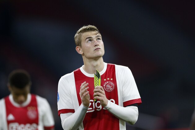 Matthijs de Ligt of Ajax during the Dutch Eredivisie match between Ajax Amsterdam and Sparta Rotterdam at the Amsterdam Arena on October 14, 2017 in Amsterdam, The Netherlands(Photo by VI Images via Getty Images)