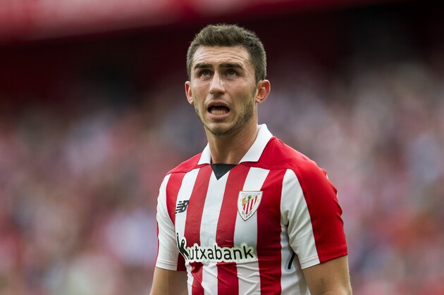 BILBAO, SPAIN - SEPTEMBER 10: Aymeric Laporte of Athletic Club reacts during the La Liga match between Athletic Club and Girona at San Mames Stadium on September 10, 2017 in Bilbao, Spain. (Photo by Juan Manuel Serrano Arce/Getty Images)