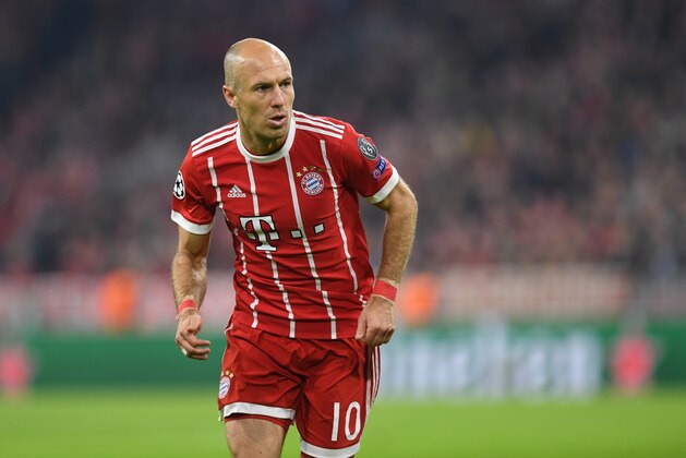 Bayern Munich's Dutch midfielder Arjen Robben runs during the Champions League group B match between Bayern Munich and Celtic Glasgow in the stadium in Munich, southern Germany, on October 18, 2017. / AFP PHOTO / Christof STACHE (Photo credit should read CHRISTOF STACHE/AFP/Getty Images) Bayern Munich's Dutch midfielder Arjen Robben runs during the Champions League group B match between Bayern Munich and Celtic Glasgow in the stadium in Munich, southern Germany, on October 18, 2017. / AFP PHOTO / Christof STACHE (Photo credit should read CHRISTOF STACHE/AFP/Getty Images)