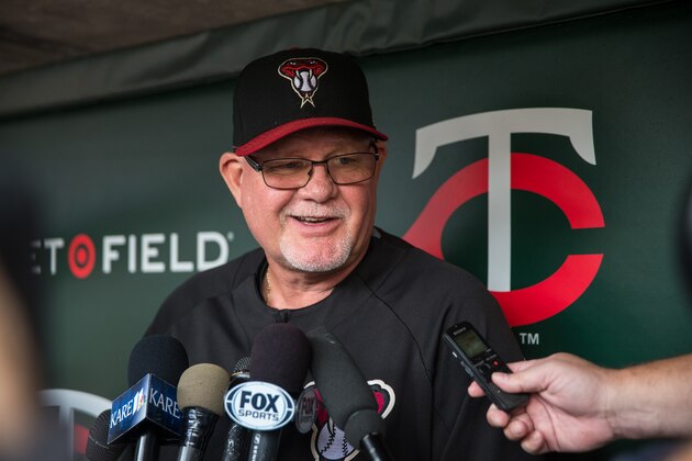 MINNEAPOLIS, MN - AUGUST 18: Bench coach Ron Gardenhire #35 of the Arizona Diamondbacks against the Minnesota Twins on August 18, 2017 at Target Field in Minneapolis, Minnesota. The Twins defeated the Diamondbacks 10-3. (Photo by Brace Hemmelgarn/Minnesota Twins/Getty Images)