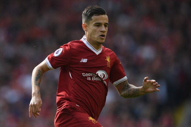 LIVERPOOL, ENGLAND - OCTOBER 14:  Philippe Coutinho of Liverpool during the Premier League match between Liverpool and Manchester United at Anfield on October 14, 2017 in Liverpool, England.  (Photo by Shaun Botterill/Getty Images)
