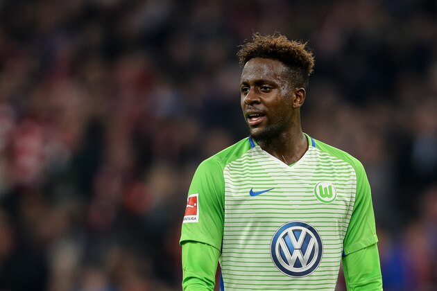 MUNICH, GERMANY - SEPTEMBER 22: Divock Okoth Origi of Wolfsburg looks on during the Bundesliga match between FC Bayern Muenchen and VfL Wolfsburg at Allianz Arena on September 22, 2017 in Munich, Germany. (Photo by TF-Images/TF-Images via Getty Images)