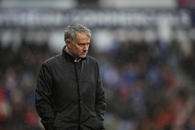 HUDDERSFIELD, ENGLAND - OCTOBER 21: Jose Mourinho the head coach / manager of Manchester United during the Premier League match between Huddersfield Town and Manchester United at John Smith's Stadium on October 21, 2017 in Huddersfield, England. (Photo by Robbie Jay Barratt - AMA/Getty Images)
