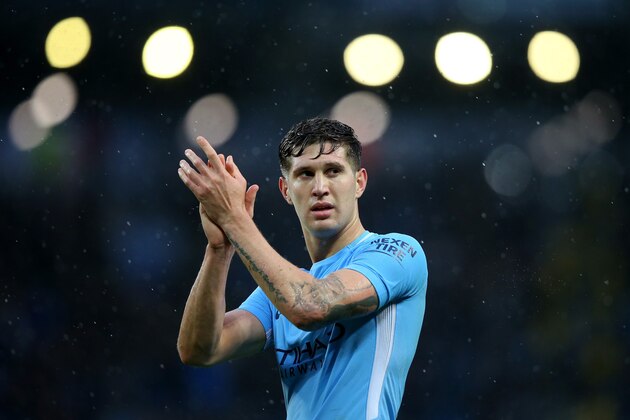 MANCHESTER, ENGLAND - OCTOBER 21:  John Stones of Manchester City claps the fans after winning the Premier League match between Manchester City and Burnley at Etihad Stadium on October 21, 2017 in Manchester, England.  (Photo by Alex Livesey/Getty Images)