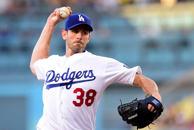 LOS ANGELES, CA - JULY 20: Brandon McCarthy #38 of the Los Angeles Dodgers pitches against the Atlanta Braves during the first inning at Dodger Stadium on July 20, 2017 in Los Angeles, California. (Photo by Harry How/Getty Images) LOS ANGELES, CA - JULY 20: Brandon McCarthy #38 of the Los Angeles Dodgers pitches against the Atlanta Braves during the first inning at Dodger Stadium on July 20, 2017 in Los Angeles, California. (Photo by Harry How/Getty Images)