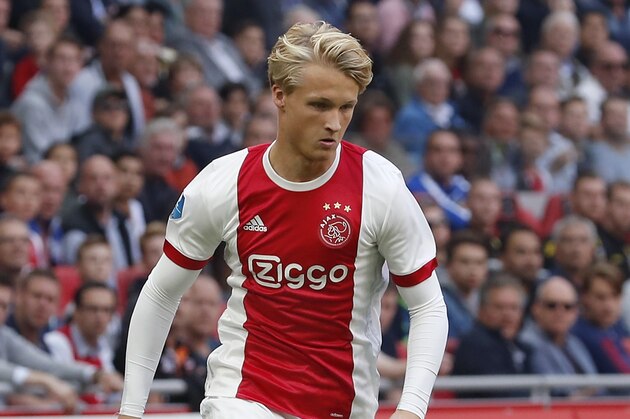 Kasper Dolberg of Ajax during the Dutch Eredivisie match between Ajax Amsterdam and Vitesse Arnhem at the Amsterdam Arena on September 24, 2017 in Amsterdam, The Netherlands(Photo by VI Images via Getty Images)
