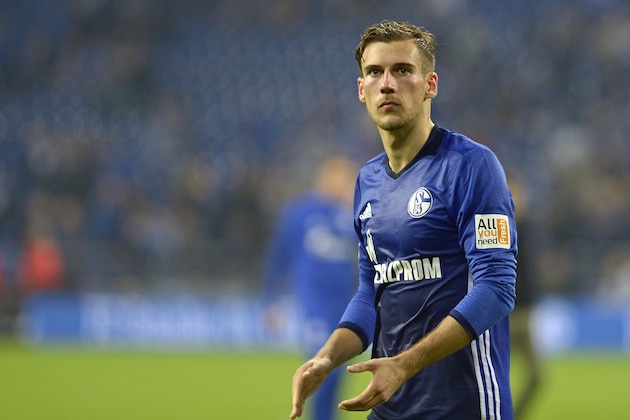 GELSENKIRCHEN, GERMANY - SEPTEMBER 29: Leon Goretzka of Schalke looks on during the Bundesliga match between FC Schalke 04 and Bayer 04 Leverkusen at Veltins-Arena on September 29, 2017 in Gelsenkirchen, Germany. (Photo by TF-Images/TF-Images via Getty Images)