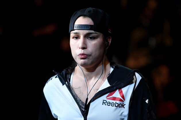 NEW YORK, NY - NOVEMBER 12:  Raquel Pennington of the United States looks on against Miesha Tate of the United States (not shown) in their women's bantamweight bout during the UFC 205 event at Madison Square Garden on November 12, 2016 in New York City.  (Photo by Jeff Bottari/Zuffa LLC/Zuffa LLC via Getty Images)