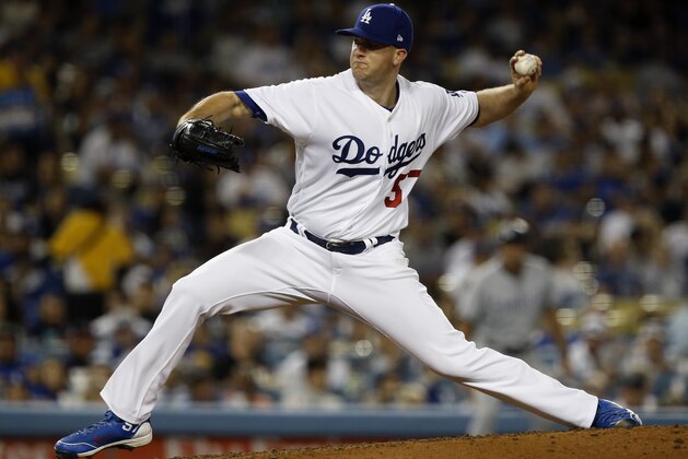 Los Angeles Dodgers starting pitcher Alex Wood delivers during the fifth inning of a baseball game against the San Diego Padres in Los Angeles, Tuesday, Sept. 26, 2017. (AP Photo/Alex Gallardo)