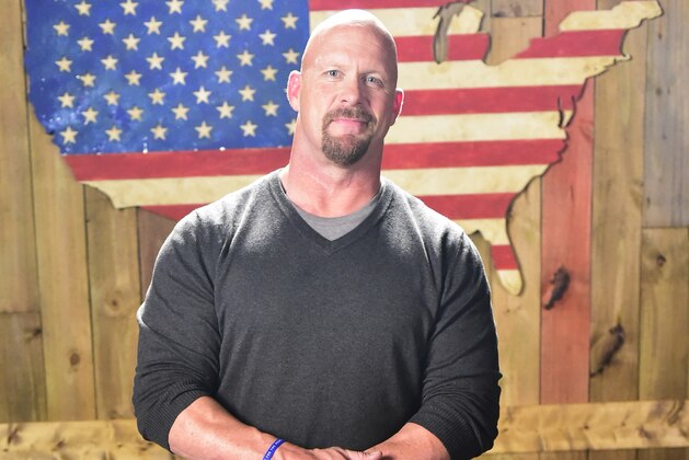 ATLANTA, GA - SEPTEMBER 18:  Former WWE Wrestler Stone Cold Steve Austin shooting a Wndy's Commerical at PC&E Studio  on September 18, 2014 in Atlanta, Georgia.  (Photo by Moses Robinson/Getty Images for Wendy's)