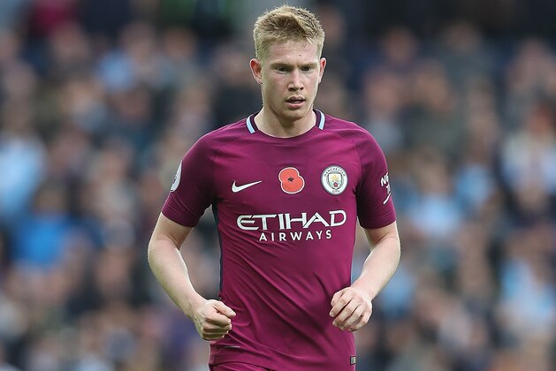 WEST BROMWICH, ENGLAND - OCTOBER 28:  Kevin De Bruyne of Manchester City in action during the Premier League match between West Bromwich Albion and Manchester City at The Hawthorns on October 28, 2017 in West Bromwich, England.  (Photo by Matthew Lewis/Getty Images)