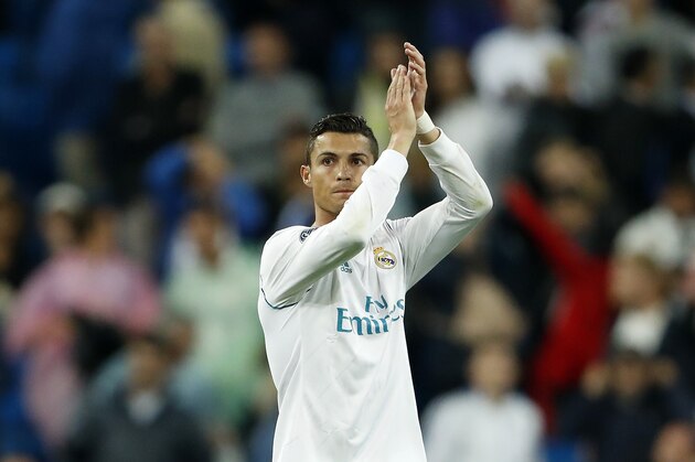Cristiano Ronaldo of Real Madrid during the UEFA Champions League group H match between Real Madrid and Tottenham Hotspur on October 17, 2017 at the Santiago Bernabeu stadium in Madrid, Spain.(Photo by VI Images via Getty Images)
