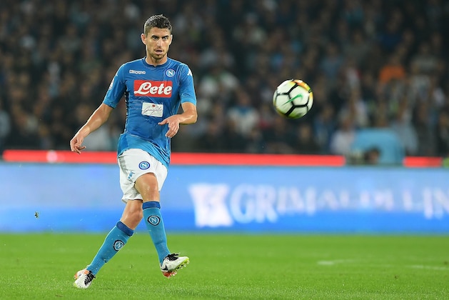NAPLES, ITALY - OCTOBER 21:  Jorginho of SSC Napoli in action during the Serie A match between SSC Napoli and FC Internazionale at Stadio San Paolo on October 21, 2017 in Naples, Italy.  (Photo by Francesco Pecoraro/Getty Images)