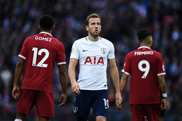 LONDON, ENGLAND - OCTOBER 22:  Harry Kane of Tottenham Hotspur looks on during the Premier League match between Tottenham Hotspur and Liverpool at Wembley Stadium on October 22, 2017 in London, England.  (Photo by David Ramos/Getty Images)