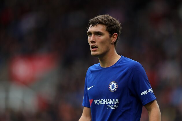 STOKE ON TRENT, ENGLAND - SEPTEMBER 23: Andreas Christensen of Chelsea in action during the Premier League match between Stoke City and Chelsea at Bet365 Stadium on September 23, 2017 in Stoke on Trent, England. (Photo by Richard Heathcote/Getty Images)