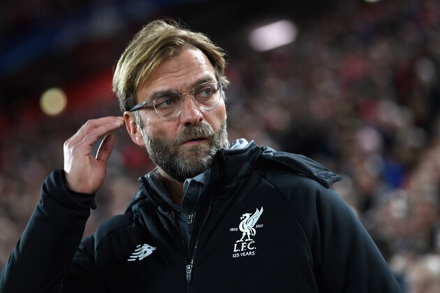 LIVERPOOL, ENGLAND - NOVEMBER 01: Jurgen Klopp, Manager of Liverpool looks on prior to the UEFA Champions League group E match between Liverpool FC and NK Maribor at Anfield on November 1, 2017 in Liverpool, United Kingdom.  (Photo by Michael Regan/Getty Images)
