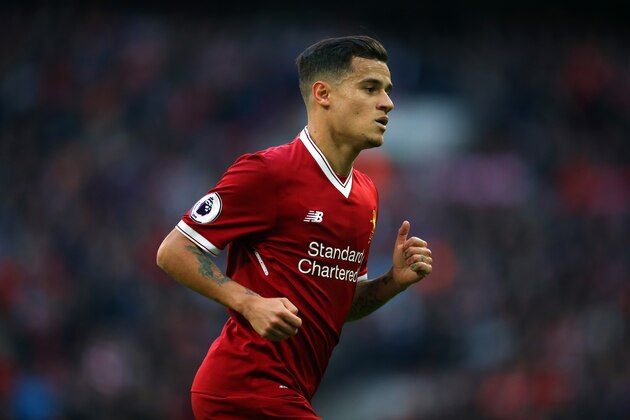 LONDON, ENGLAND - OCTOBER 22: Philippe Coutinho of Liverpool during the Premier League match between Tottenham Hotspur and Liverpool at Wembley Stadium on October 22, 2017 in London, England. (Photo by Catherine Ivill - AMA/Getty Images)