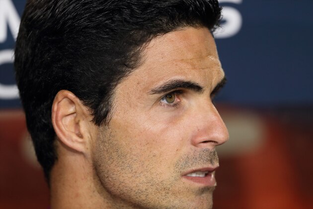 LOS ANGELES, CA - JULY 26: Mikel Arteta Joint Assistant Coach of Manchester City during the International Champions Cup 2017 match between Manchester City and Real Madrid at Los Angeles Memorial Coliseum on July 26, 2017 in Los Angeles, California. (Photo by Matthew Ashton - AMA/Getty Images)