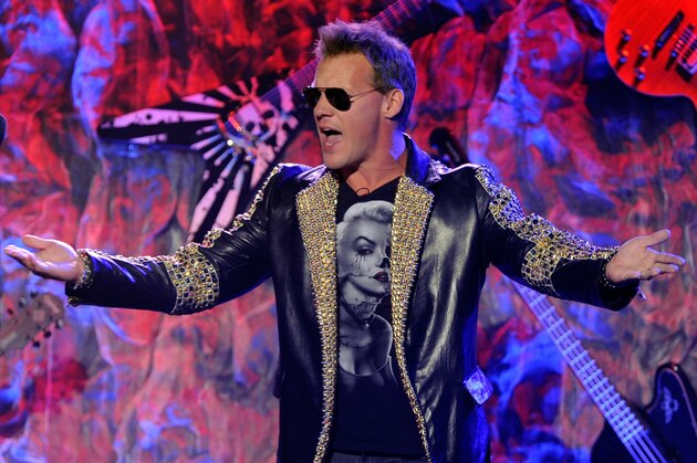 LOS ANGELES, CA - APRIL 11: Host Chris Jericho on stage during the 2012 Revolver Golden Gods Award Show at Club Nokia on April 11, 2012 in Los Angeles, California.  (Photo by Frazer Harrison/Getty Images)