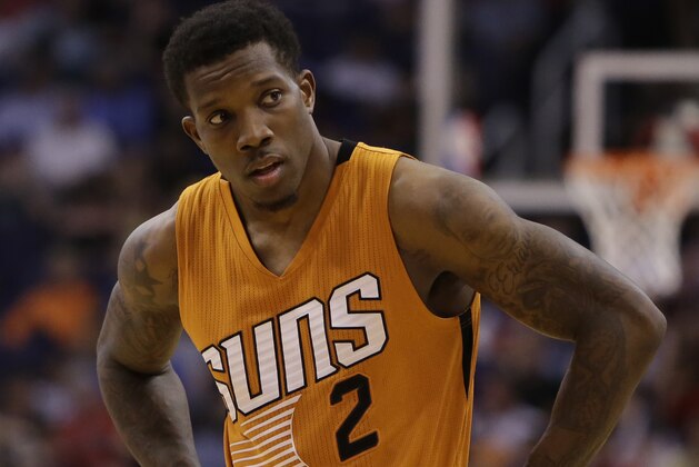 Phoenix Suns guard Eric Bledsoe (2) in the third quarter during an NBA basketball game against the Portland Trail Blazers, Sunday, March 12, 2017, in Phoenix. Portland defeated Phoenix 110-101. (AP Photo/Rick Scuteri)