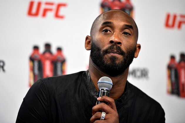 NEW YORK, NY - NOVEMBER 02:  BodyArmor investor Kobe Bryant speaks to media during the UFC BodyArmor partnership announcement inside Madison Square Garden on November 2, 2017 in New York City. (Photo by Jeff Bottari/Zuffa LLC/Zuffa LLC via Getty Images)