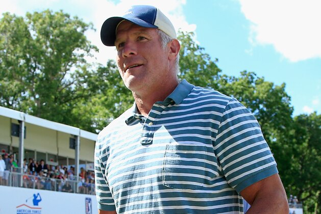MADISON, WI - JUNE 24:  Bret Favre during the Celebrity Foursome to benefit the American Family Children's Hospital held during the second round of the American Family Insurance Championship held at University Ridge Golf Course on June 24, 2017 in Madison, Wisconsin.  (Photo by Michael Cohen/Getty Images)