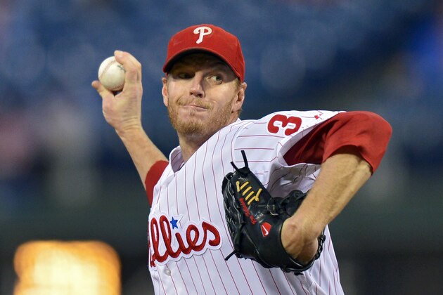 PHILADELPHIA, PA - SEPTEMBER 17: Starter Roy Halladay #34 of the Philadelphia Phillies delivers a pitch in the first inning against the Miami Marlins at Citizens Bank Park on September 17, 2013 in Philadelphia, Pennsylvania. (Photo by Drew Hallowell/Getty Images)