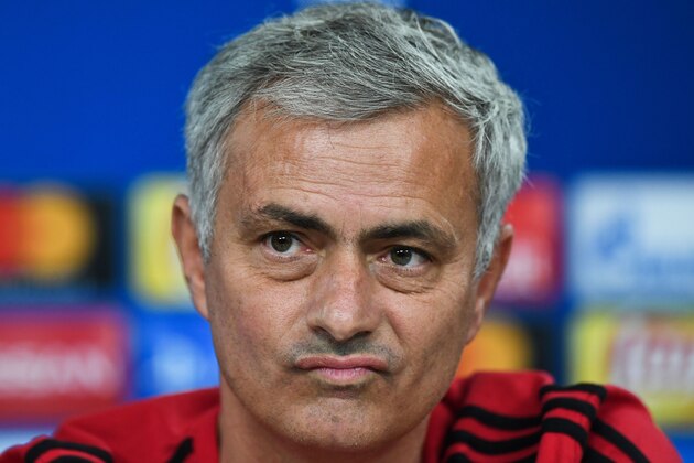 Manchester United's Portuguese coach Jose Mourinho grimaces during a press conference at the Luz stadium in Lisbon on October 17, 2017 on the eve of the UEFA Champions League group A football match SL Benfica vs Manchester United. / AFP PHOTO / PATRICIA DE MELO MOREIRA        (Photo credit should read PATRICIA DE MELO MOREIRA/AFP/Getty Images)