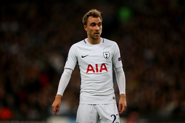 LONDON, ENGLAND - NOVEMBER 01: Christian Eriksen of Tottenham Hotspur during the UEFA Champions League group H match between Tottenham Hotspur and Real Madrid at Wembley Stadium on November 1, 2017 in London, United Kingdom. (Photo by Catherine Ivill - AMA/Getty Images)