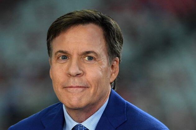 GLENDALE, AZ - SEPTEMBER 11:  Sunday Night Football commentator Bob Costas sits on set before the NFL game between the New England Patriots and the Arizona Cardinals at University of Phoenix Stadium on September 11, 2016 in Glendale, Arizona. New England won 23-21.  (Photo by Ethan Miller/Getty Images)