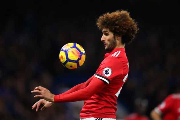 LONDON, ENGLAND - NOVEMBER 05: Marouane Fellaini of Manchester United during the Premier League match between Chelsea and Manchester United at Stamford Bridge on November 5, 2017 in London, England. (Photo by Catherine Ivill - AMA/Getty Images)
