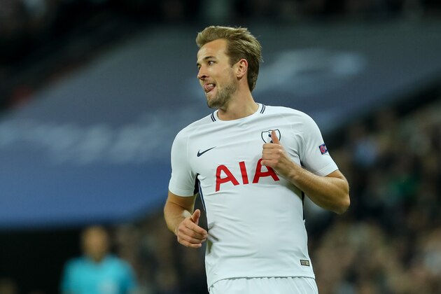 LONDON, ENGLAND - NOVEMBER 01: Harry Kane of Tottenham Hotspur looks on during the UEFA Champions League group H match between Tottenham Hotspur and Real Madrid at Wembley Stadium on November 1, 2017 in London, United Kingdom. (Photo by TF-Images/TF-Images via Getty Images)