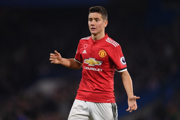 LONDON, ENGLAND - NOVEMBER 05:  Ander Herrera of Manchester United in action during the Premier League match between Chelsea and Manchester United at Stamford Bridge on November 5, 2017 in London, England.  (Photo by Mike Hewitt/Getty Images)