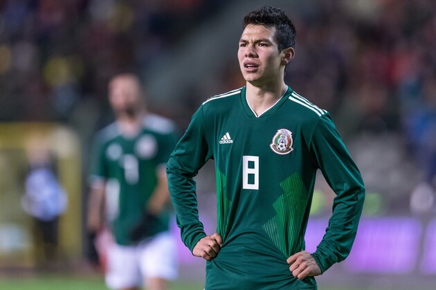 Hirving Lozano of Mexico during the friendly match between Belgium and Mexico on November 10, 2017 at the Koning Boudewijn stadium in Brussels, Belgium.(Photo by VI Images via Getty Images)