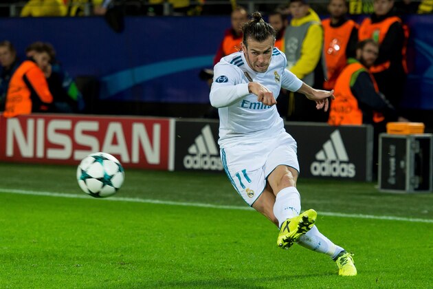 DORTMUND, GERMANY - SEPTEMBER 26: Gareth Bale of Real Madrid controls the ball during the UEFA Champions League group H match between Borussia Dortmund and Real Madrid at Signal Iduna Park on September 26, 2017 in Dortmund, Germany. (Photo by TF-Images/TF-Images via Getty Images)