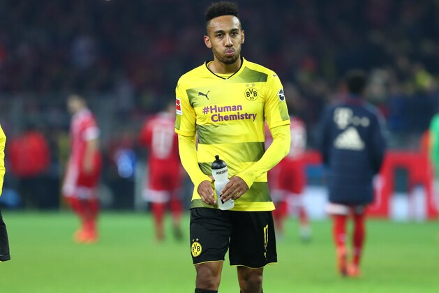 DORTMUND, GERMANY - NOVEMBER 4: Pierre-Emerick Aubameyang of Dortmund looks dejected after the German Bundesliga match between Borussia Dortmund v Bayern Munchen at the Signal Iduna Park on November 4, 2017 in Dortmund Germany. (Photo by TF-Images/TF-Images via Getty Images)