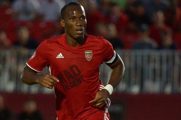 PHOENIX, AZ - JUNE 10:  Didier Drogba #11 of Phoenix Rising FC runs on the field in the first half of the match against the Vancouver Whitecaps II at Phoenix Rising Soccer Complex on June 10, 2017 in Phoenix, Arizona.  (Photo by Jennifer Stewart/Getty Images)
