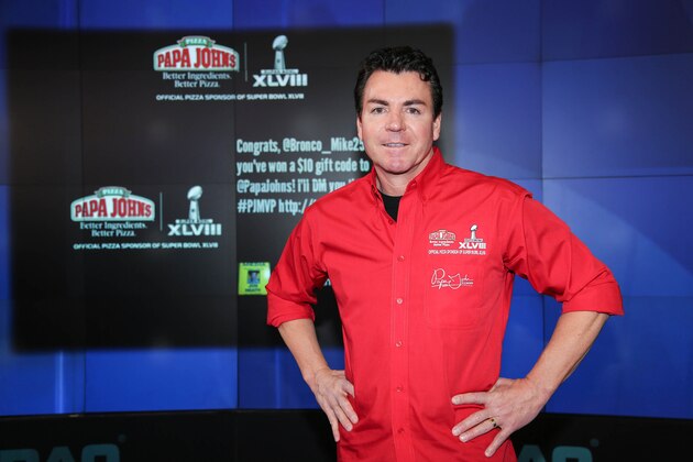 NEW YORK, NY - JANUARY 31:  John H. Schnatter, Founder, Chairman & CEO of Papa John's International, Inc. rings the NASDAQ Opening Bell at NASDAQ MarketSite on January 31, 2014 in New York City.  (Photo by Rob Kim/Getty Images)