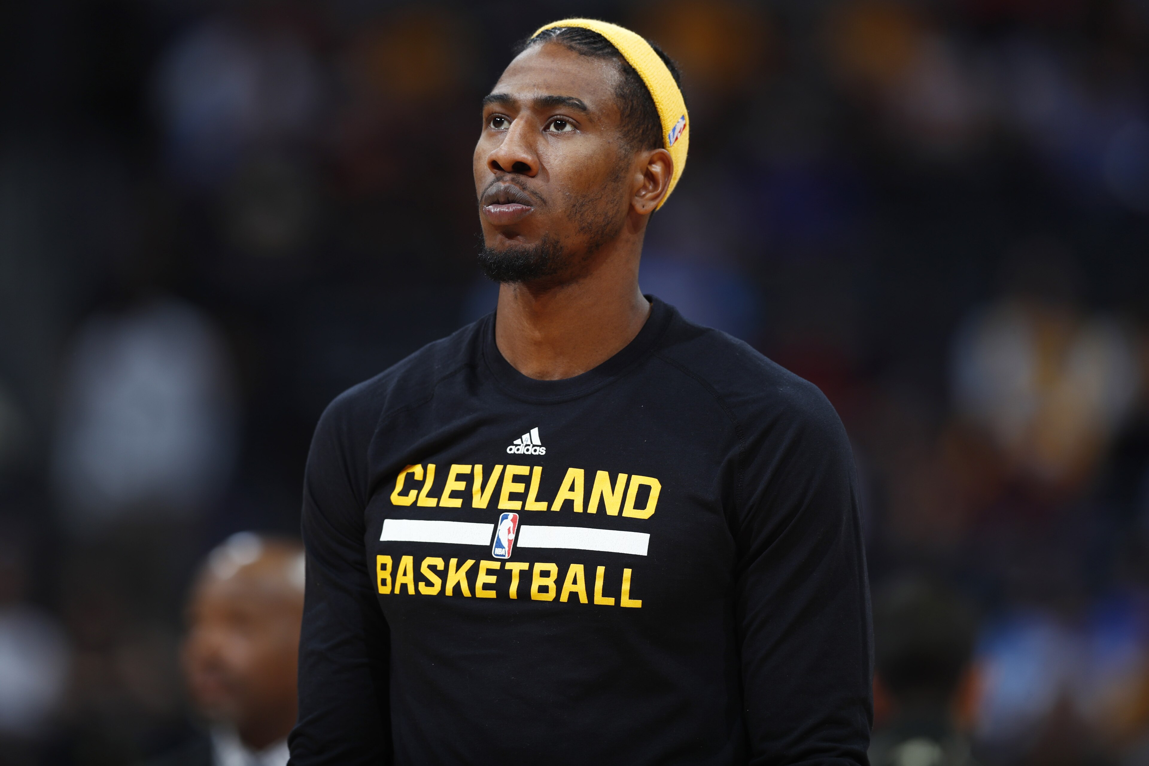 Cleveland Cavaliers guard Iman Shumpert (4) in the first half of an NBA basketball game Wednesday, March 22, 2017, in Denver. (AP Photo/David Zalubowski)