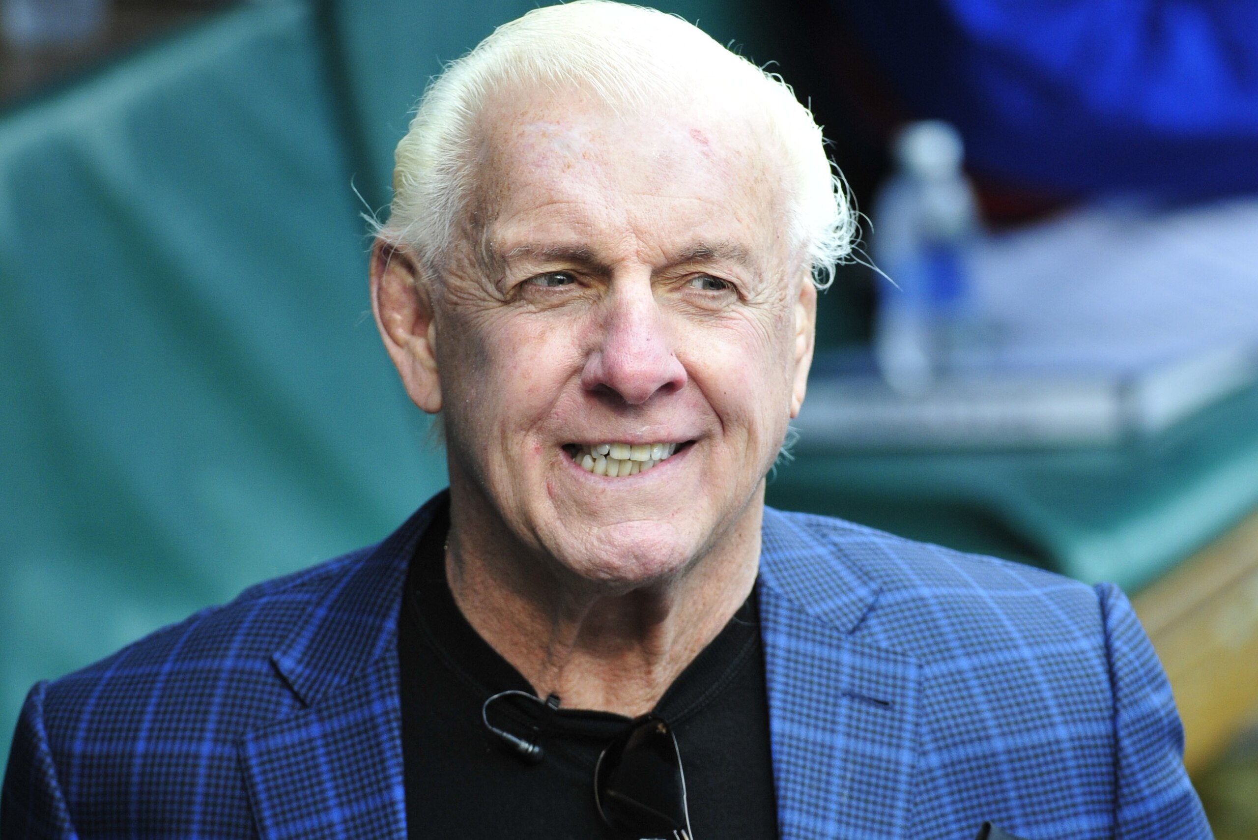 CHICAGO, IL - MAY 01: Former WWE champion Ric Flair gets ready to throw out the ceremonial first pitch before the game between the Chicago Cubs and the Atlanta Braves on May 1, 2016 at Wrigley Field in Chicago, Illinois. (Photo by David Banks/Getty Images) CHICAGO, IL - MAY 01: Former WWE champion Ric Flair gets ready to throw out the ceremonial first pitch before the game between the Chicago Cubs and the Atlanta Braves on May 1, 2016 at Wrigley Field in Chicago, Illinois. (Photo by David Banks/Getty Images)