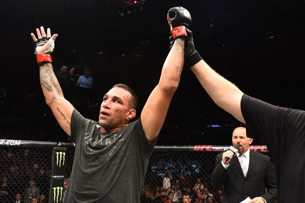 SYDNEY, AUSTRALIA - NOVEMBER 19:  Fabricio Werdum of Brazil celebrates his victory over Marcin Tybura of Poland in their heavyweight bout during the UFC Fight Night event inside the Qudos Bank Arena on November 19, 2017 in Sydney, Australia. (Photo by Josh Hedges/Zuffa LLC/Zuffa LLC via Getty Images)