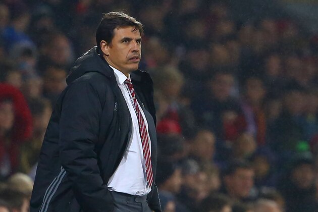 Wales' manager Chris Coleman looks on during the international friendly football match between Wales and Panama at Cardiff City Stadium in Cardiff on November 14, 2017. / AFP PHOTO / GEOFF CADDICK        (Photo credit should read GEOFF CADDICK/AFP/Getty Images)