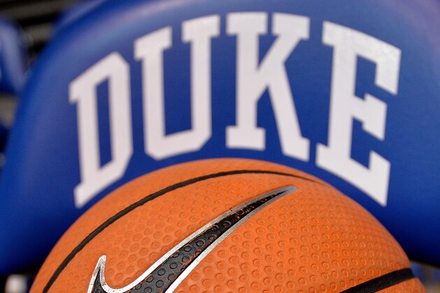 DURHAM, NC - NOVEMBER 17:  Detail photo pf a Nike basketball during the game between the Duke Blue Devils and the Southern University Jaguars at Cameron Indoor Stadium on November 17, 2017 in Durham, North Carolina. Duke won 78-61.  (Photo by Grant Halverson/Getty Images)