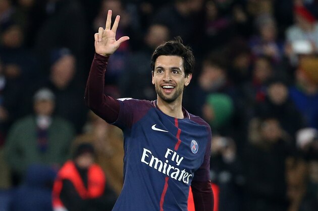 PARIS, FRANCE - NOVEMBER 18: Javier Pastore of PSG celebrates his goal during the French Ligue 1 match between Paris Saint Germain (PSG) and FC Nantes at Parc des Princes stadium on November 18, 2017 in Paris, France. (Photo by Jean Catuffe/Getty Images)