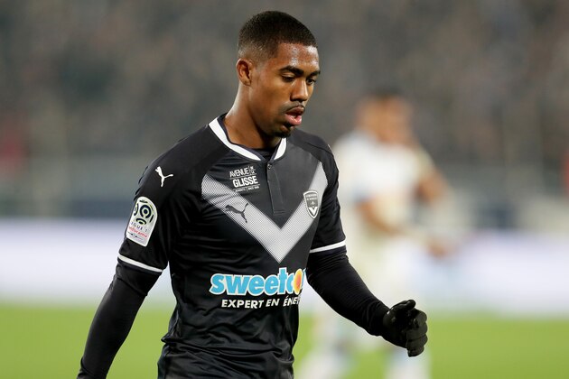 BORDEAUX, FRANCE - NOVEMBER 19:  Malcom of Bordeaux looks on during the Ligue 1 match between FC Girondins de Bordeaux and Olympique Marseille   at Stade Matmut Atlantique on November 19, 2017 in Bordeaux, .  (Photo by Romain Perrocheau/Getty Images)