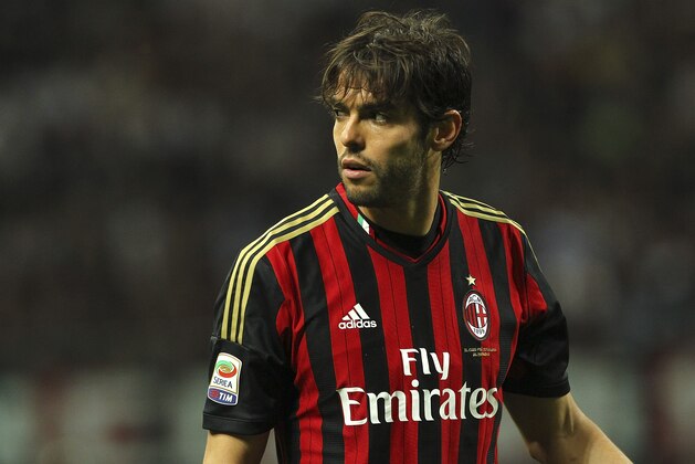 MILAN, ITALY - MAY 04:  Ricardo Kaka  of AC Milan looks on during the Serie A match between AC Milan and FC Internazionale Milano at Stadio Giuseppe Meazza on May 4, 2014 in Milan, Italy.  (Photo by Marco Luzzani/Getty Images)